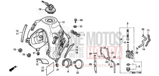RESERVOIR A CARBURANT NX650W de 1998